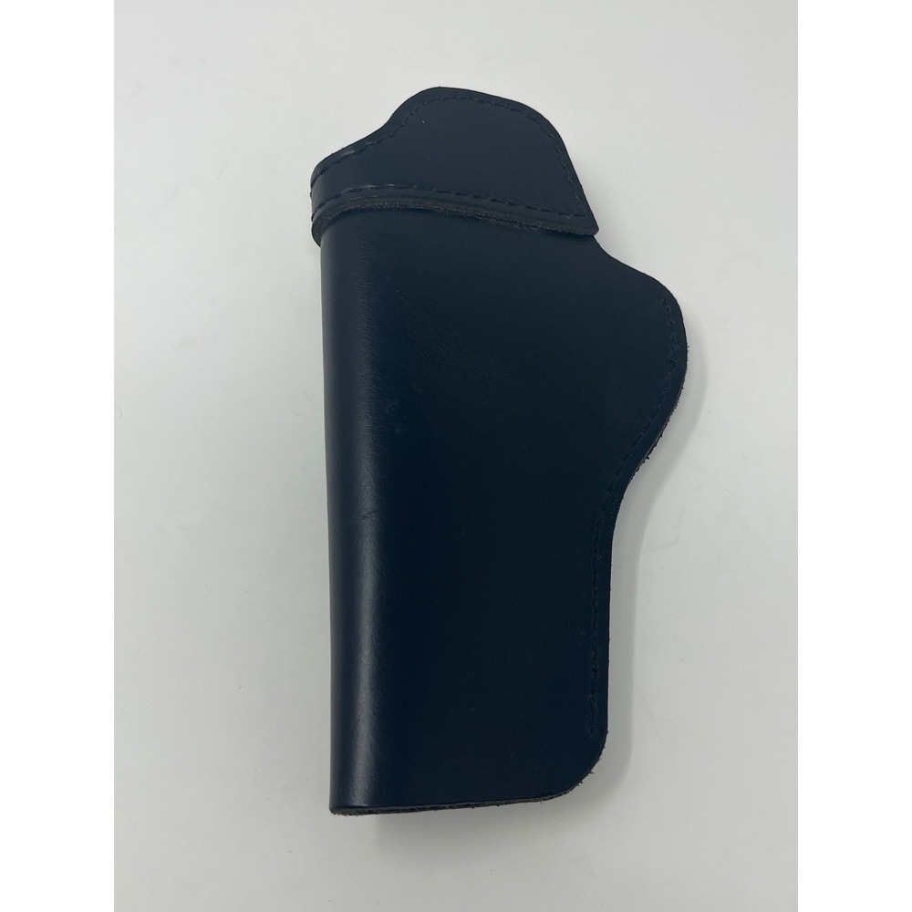 Kosibate Leather IWB Concealed Carry Holster with Metal Belt Clip Unisex Black